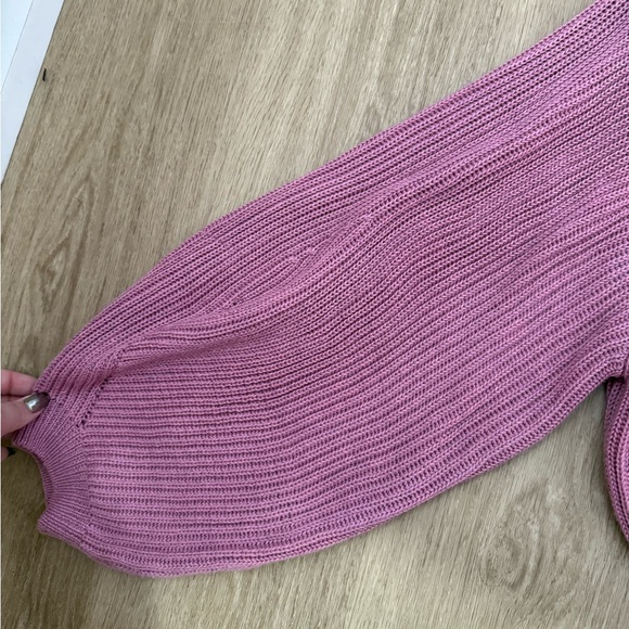 City Chic Size M 18 Angel Sleeve Cowl Neck Sweater in Maeve/Pink/Musk - Picture 7 of 13